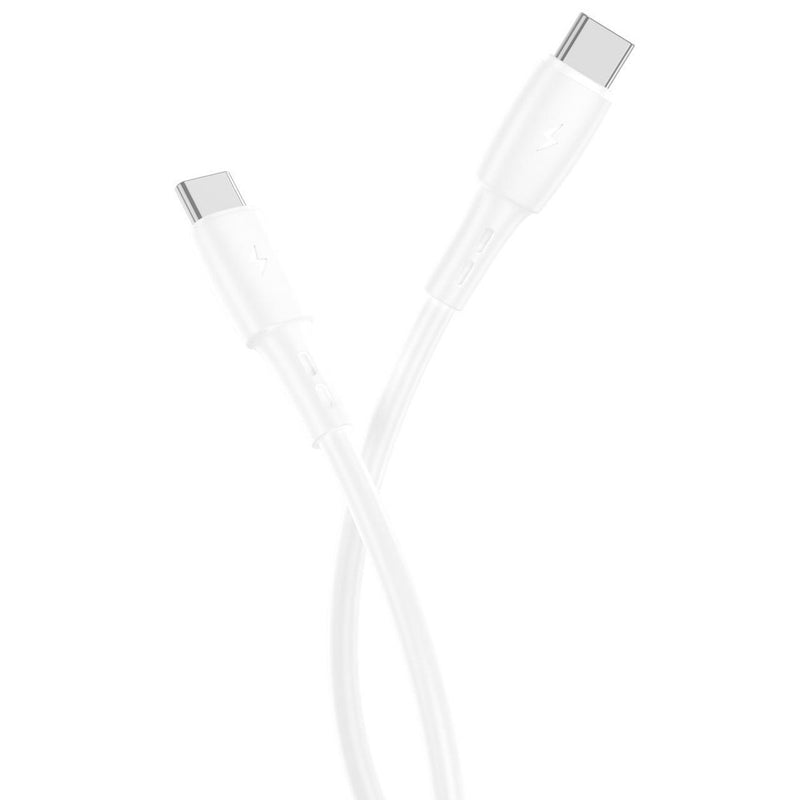 Lemontti Cablu Wind Fast Charge Type-C la Type-C, PD, 65W, 1.2m, Alb