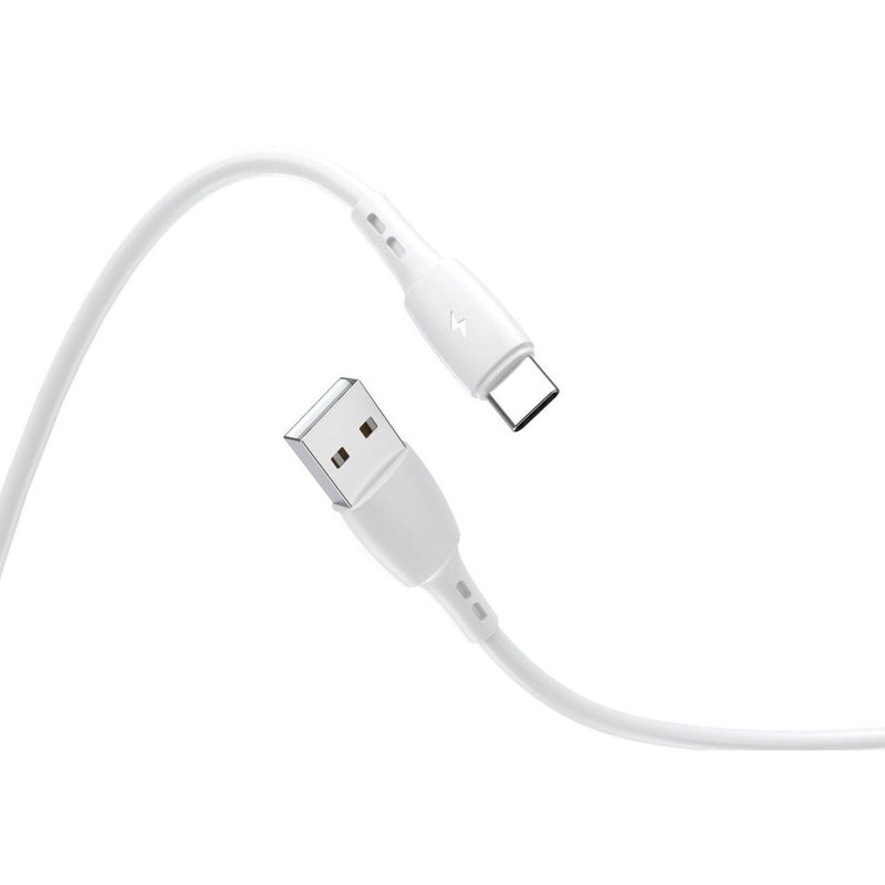 Lemontti Cablu Wind Fast Charge USB-A la Type-C, 1.2m, Alb