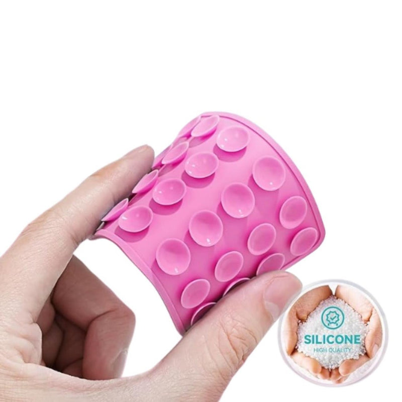 Lemontti Suport Silicon Duo cu ventuze pentru telefon Fuchsia