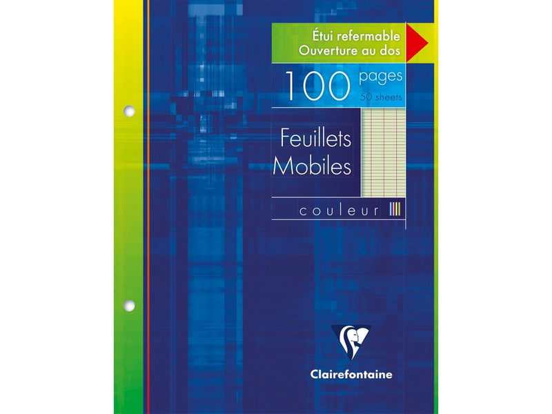 Mapă cu foi liniatură franceză, culoare vernil, A5+ (17 x 22 cm) 50 coli, 90 g, Clairefontaine