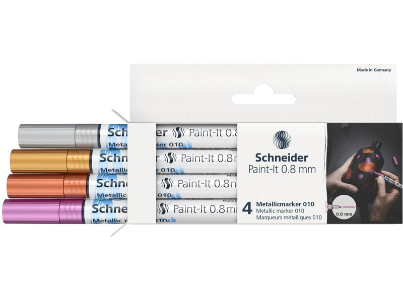 Marker metalic Schneider Paint-It 010 0,8 mm 4 buc/set1