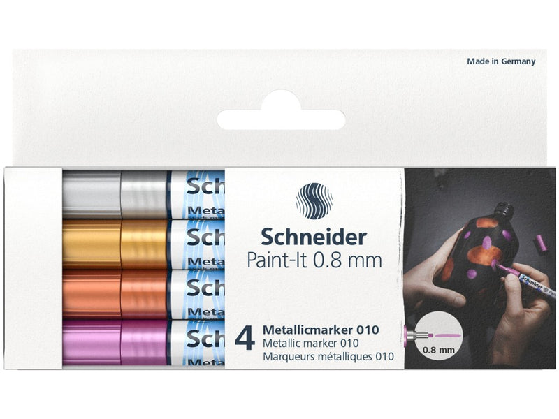 Marker metalic Schneider Paint-It 010 0,8 mm 4 buc/set1