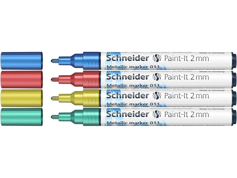 Marker metalic Schneider Paint-It 011 2 mm 4 buc/set2