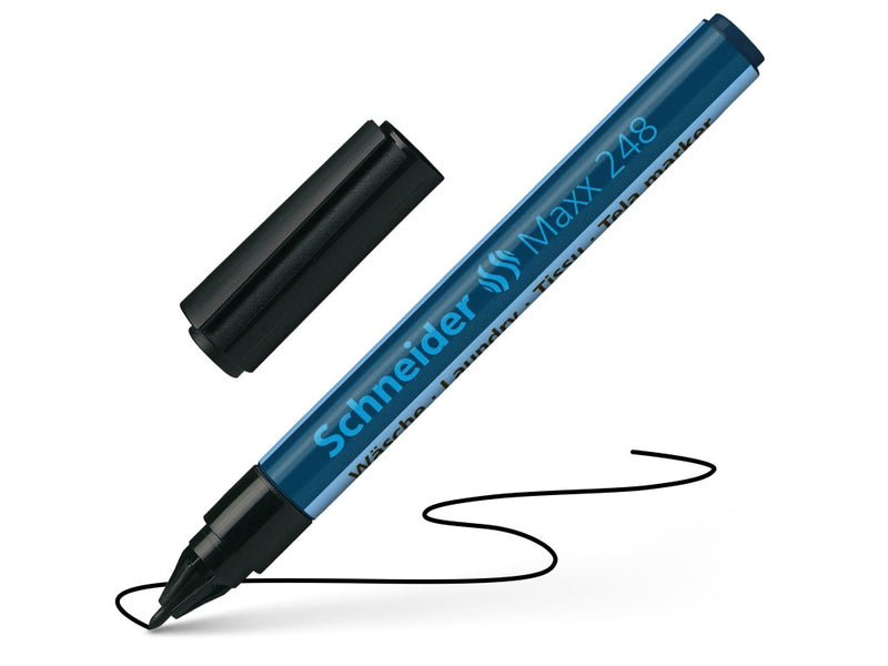 Marker permanent textile 1.0 mm Schneider 248 negru