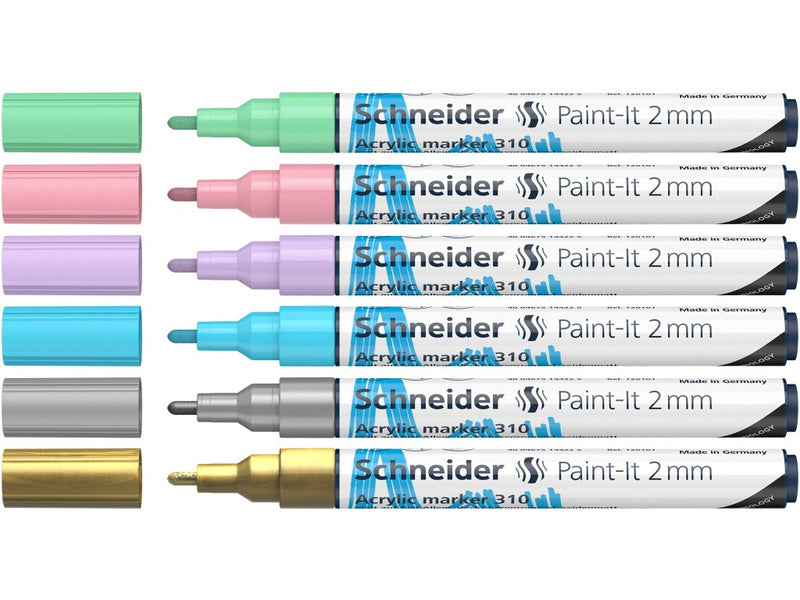 Marker cu vopsea acrilică Paint-It 310 2 mm Schneider 6 buc/set2