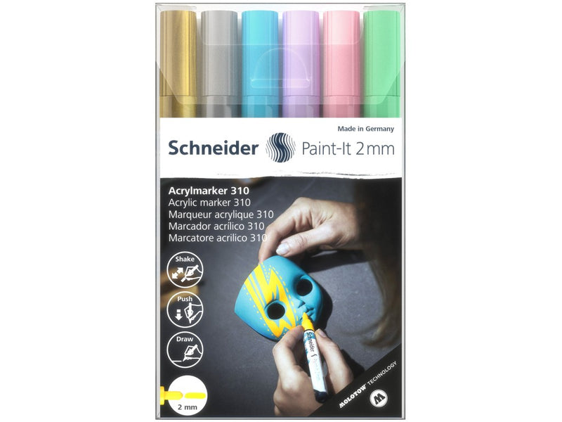 Marker cu vopsea acrilică Paint-It 310 2 mm Schneider 6 buc/set2