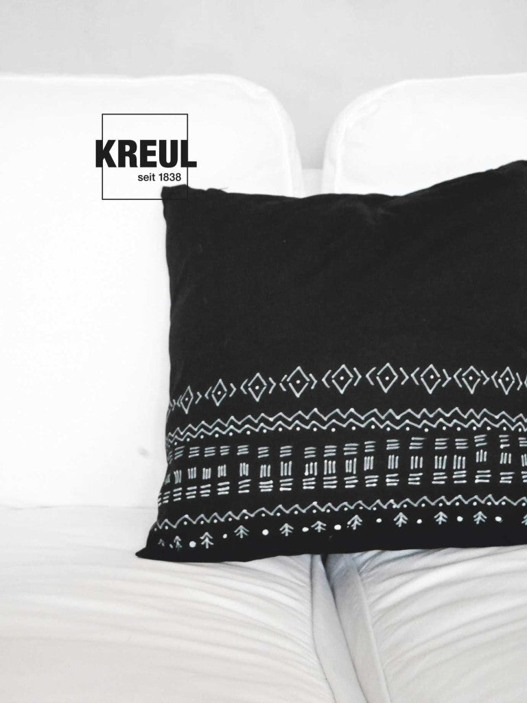 Marker textile Kreul Opak alb-negru 4/set