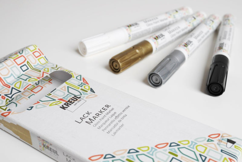 KREUL Gloss Paint Marker medium Set of 4