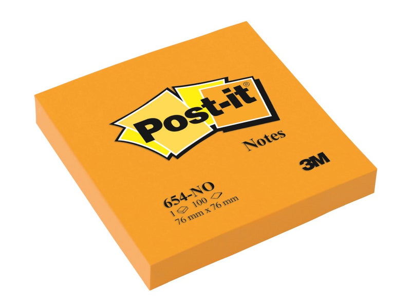 Notes adeziv 76 x 76 mm 100 file neon Post-it, 100% PEFC SGSCH-PEFC-COC-110078