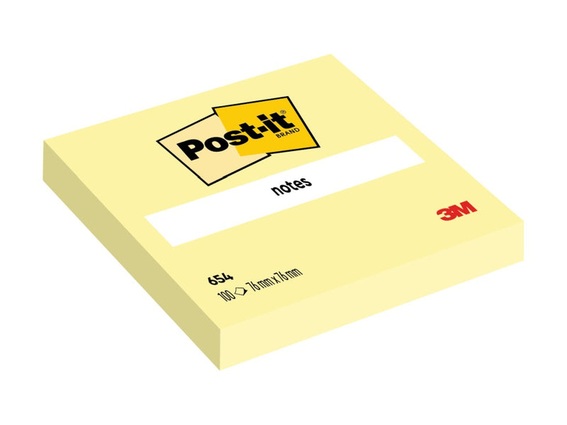 Notes adeziv 76 x 76 mm 100 file Canary Yellow Post-it 100% PEFC SGSCH-PEFC-COC-110078