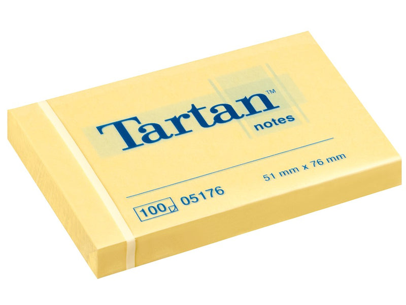 Notes adeziv 51 x 76 mm 100 file Tartan
