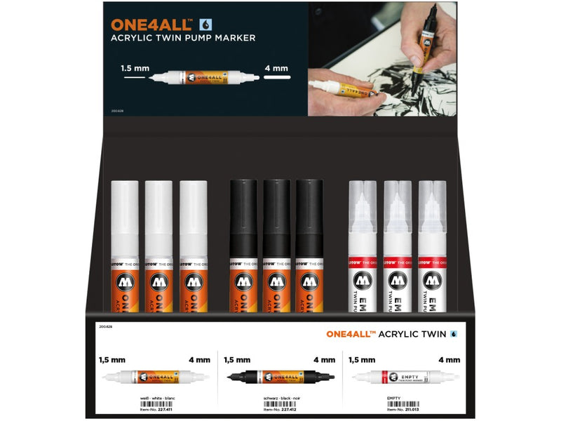 One4All Acrylic Twin Display Set