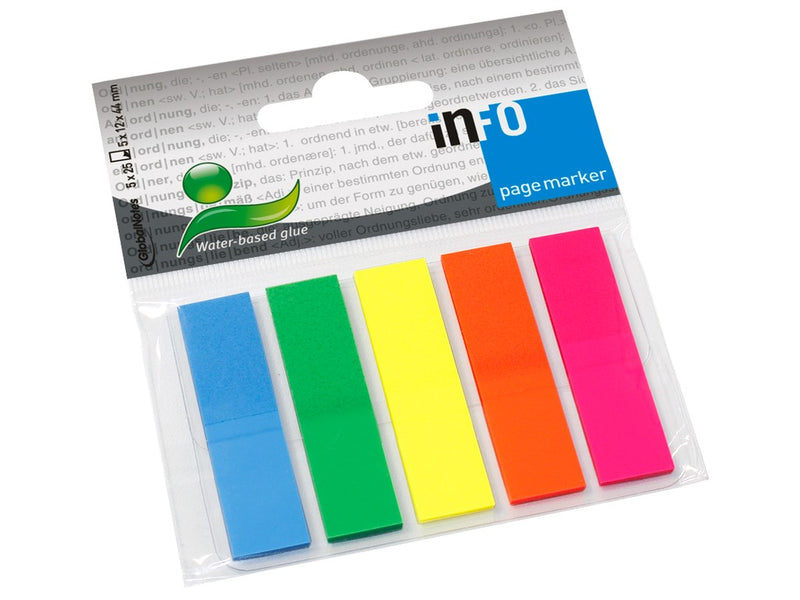 PageMarker 12 x 44 mm 125 file Info Notes 5 culori/set