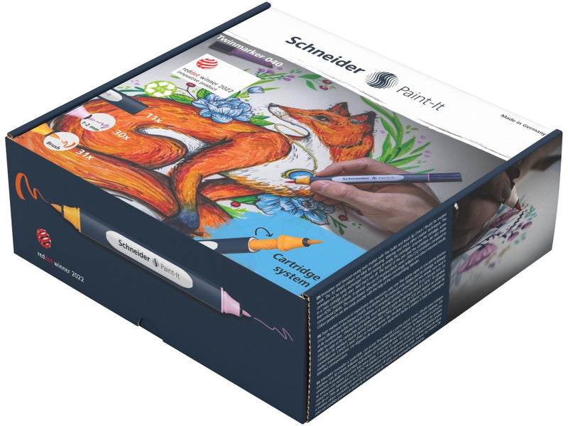 Twinmarker Schneider Paint-It 040 brush + round complete set 72 buc ass