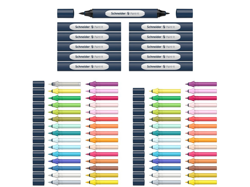 Twinmarker Schneider Paint-It 040 brush + round complete set 72 buc ass