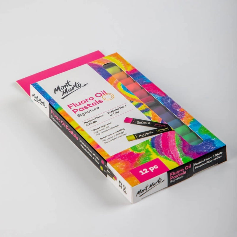 Pastel ulei fluoro Mont Marte 12 buc/set