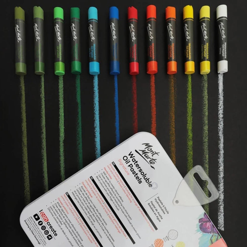 Pastel ulei în cutie metalică Mont Marte 24 buc/set