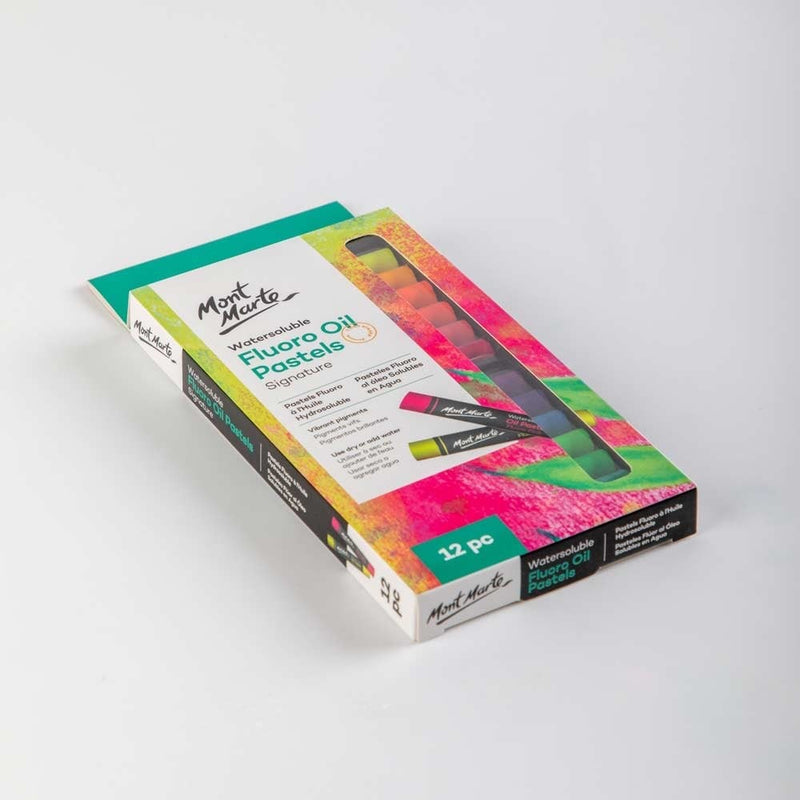 Pastel ulei solubil fluoro Mont Marte 12 buc/set