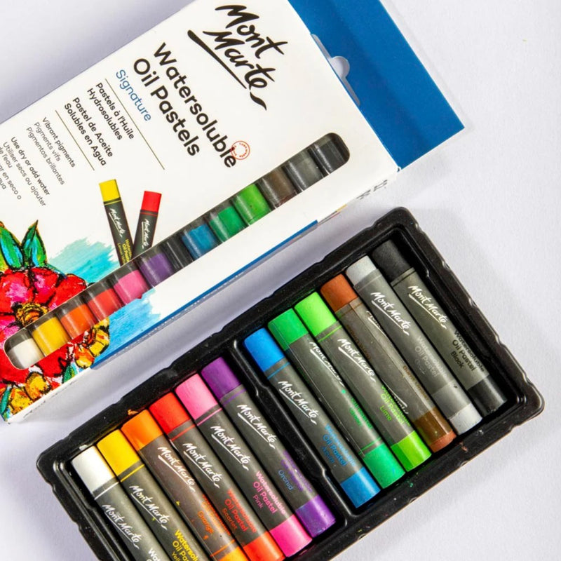 Pastel ulei solubil Mont Marte 12 buc/set