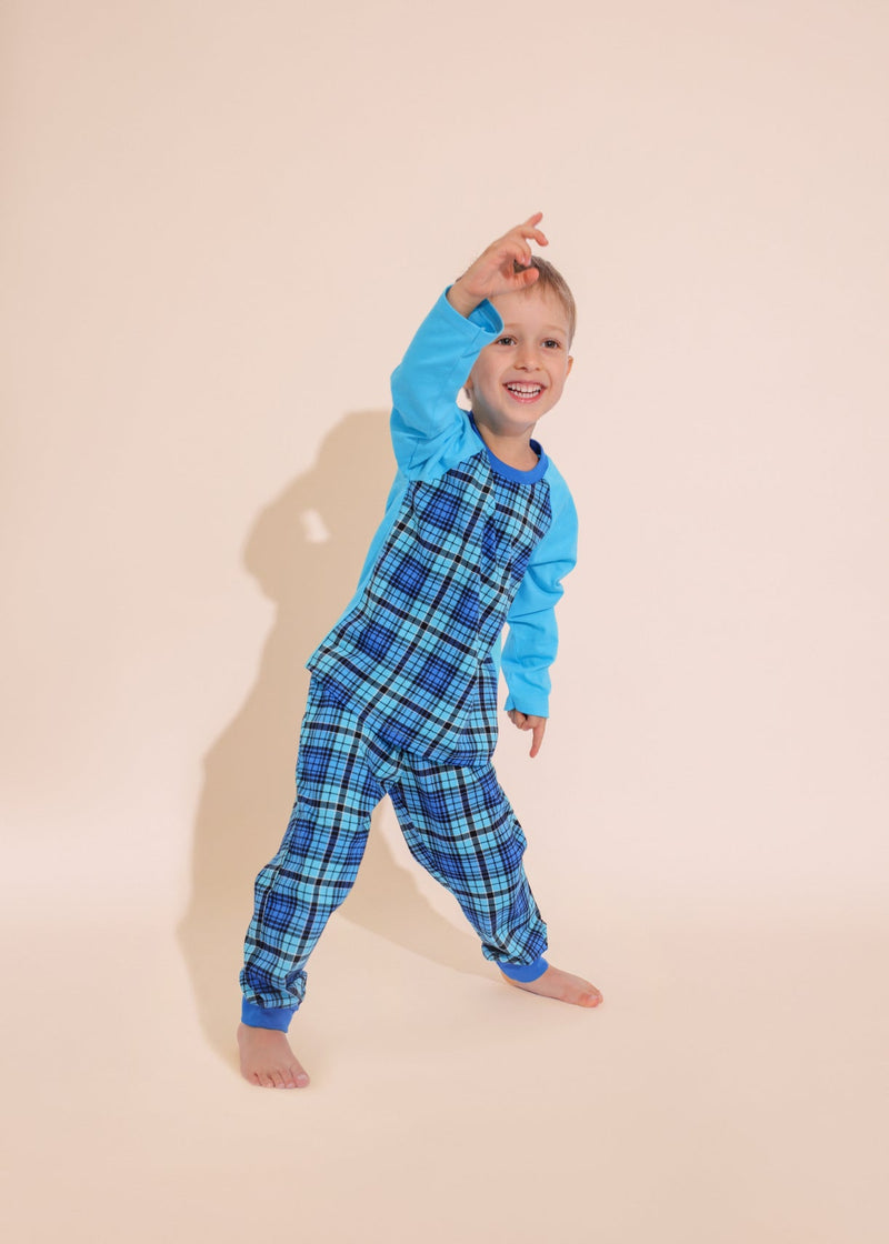 Pijama Băieți Tartan Bumbac TWIN