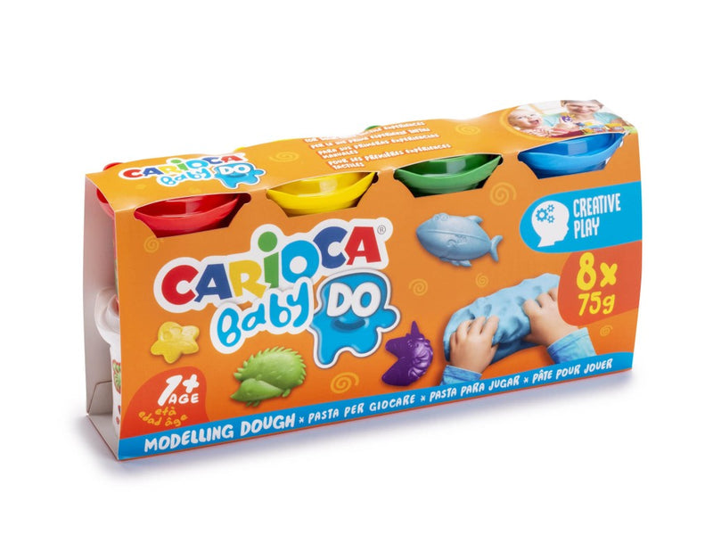 Plastilina Baby Dough Carioca 8 x 75 g/cutie