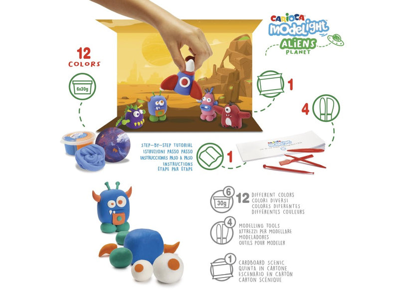 Plastilină ModeLight Maxi PlayBox Carioca