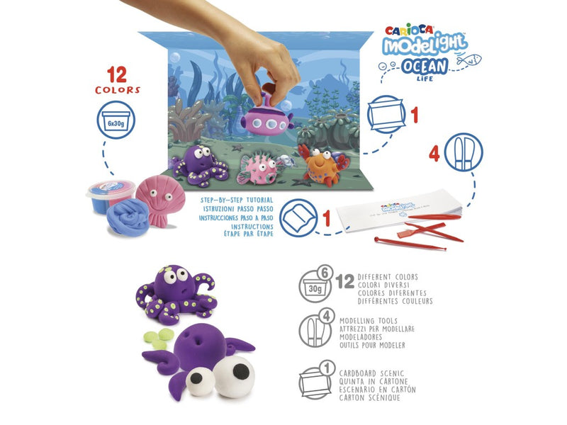 Plastilină ModeLight Maxi PlayBox Carioca