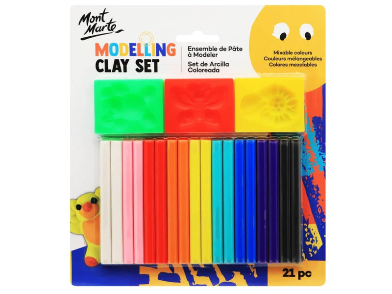 Plastilină Modeling Clay + mulaje Mont Marte 21 piese