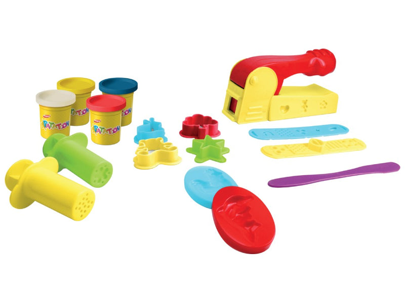 Plastilină Pat'Dough 4 culori + 12 accesorii
