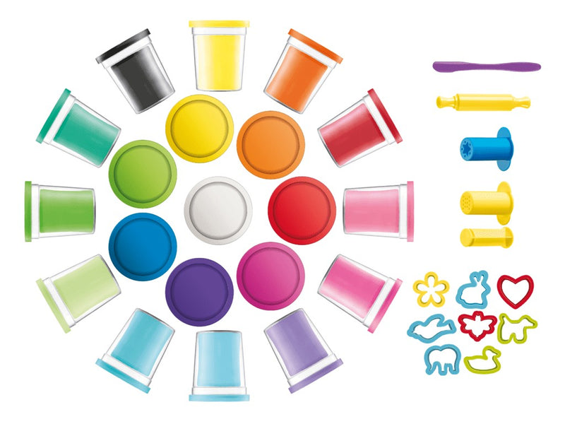 Plastilină Pat'Dough Maxi Set 20 culori + 12 accesorii