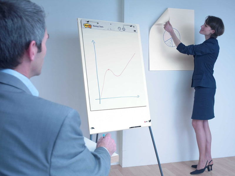 Rezervă flipchart adezivă 30 coli 63,5 x 76,5 cm 3M Post-it Meeting Chart