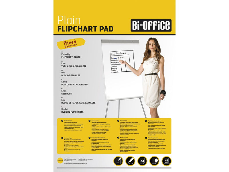 Rezerve flipchart 50 coli albă 65 x 95 cm Bi-Silque