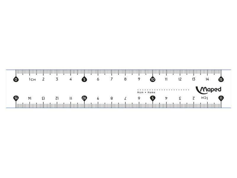 Riglă Maped Classic 15 cm dublă gradație