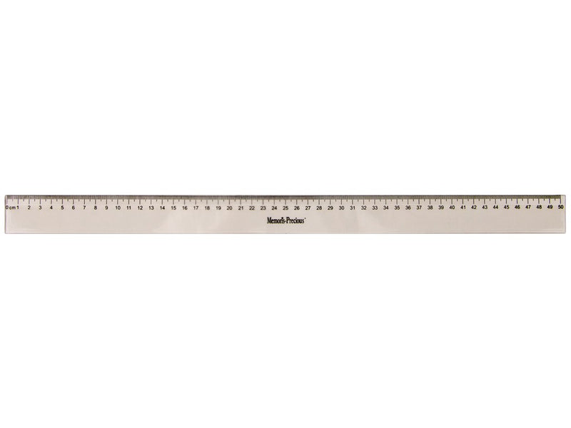 Riglă de plastic Memoris Precious în etui 50 cm