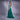 Rochie verde lunga din satin cu dantela Sensation
