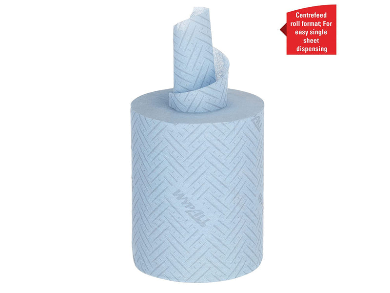 Rolă derulare centrală Kimberly-Clark WypAll, albastră, 38 x 18 cm, 430 porții/rolă, 6 role/set