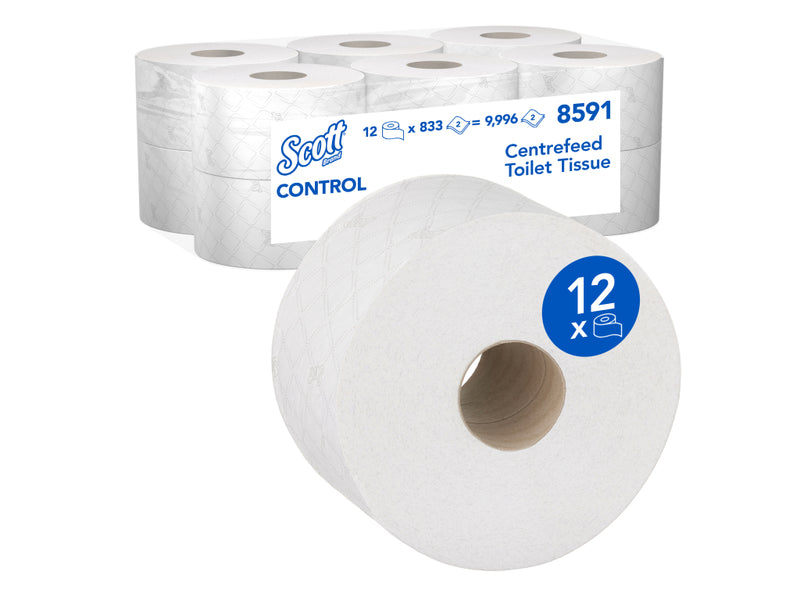 Rolă hârtie igienică derulare centrală Kimberly-Clark, 2 straturi, 204 m, 12 role/set