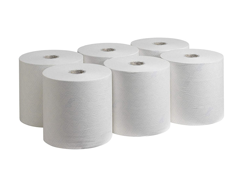 Rolă prosop autocut, Kimberly Clark, Scott Control, 1 strat, alb, 300 metri, 6 role/set