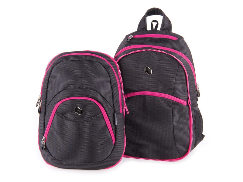 Ghiozdan Pulse 2 in 1 Teens Pink black dot