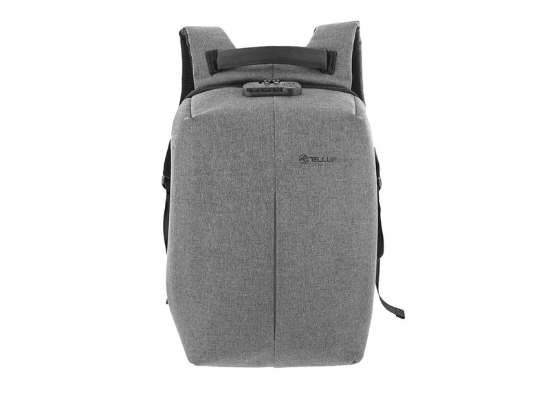 Rucsac laptop Tellur Antifurt V2, cu port USB, 15.6", gri