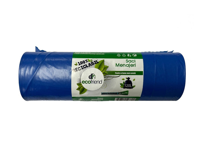 Saci menaj 120 L (70 x 110) 30 microni 10 buc/rolă LDPE