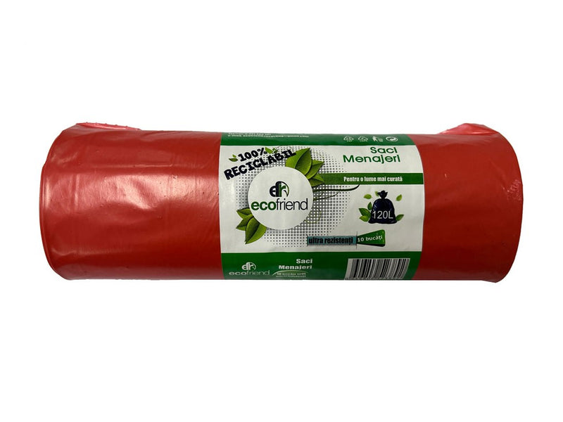 Saci menaj 120 L (70 x 110) 30 microni 10 buc/rolă LDPE