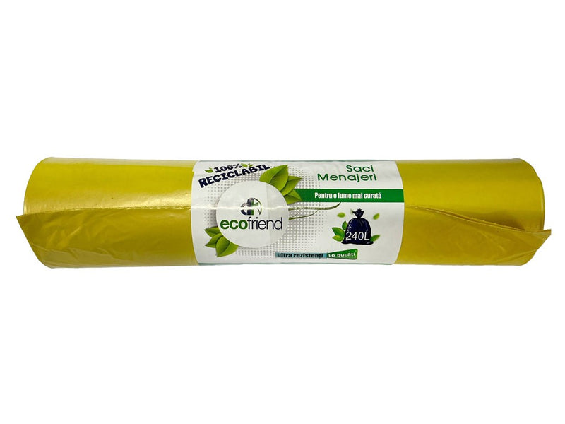 Saci menaj 240 l (115 x 130) 30 microni 10 buc/rolă LDPE