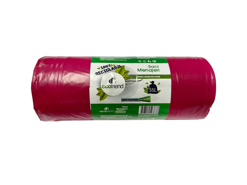 Saci menaj 35 L (50 x 70) 22 microni 15 buc/rolă LDPE