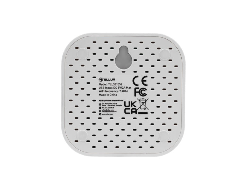 Senzor de prezență WiFi Tellur Smart, Microunde Radar 24GHz, USB-C, alb