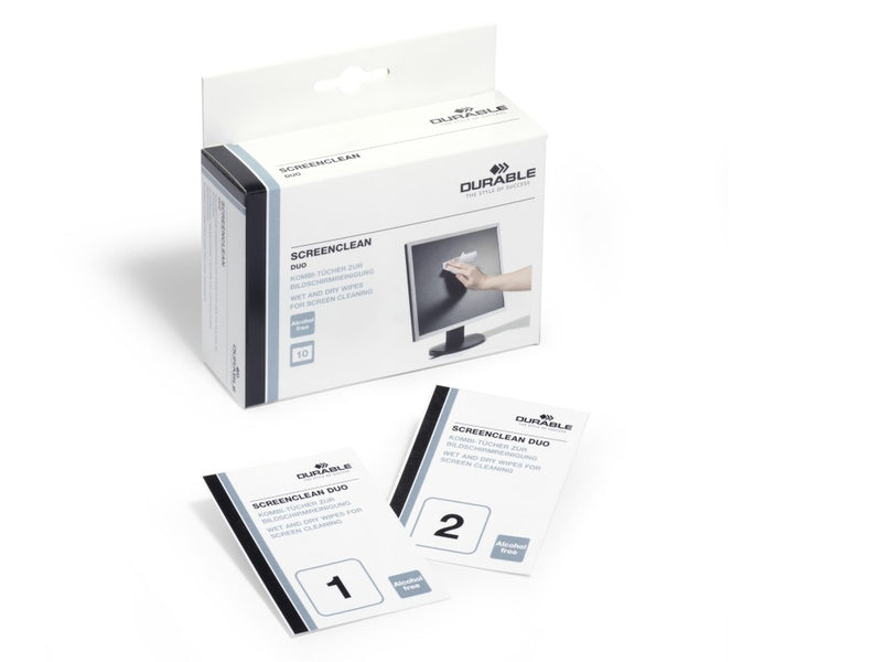 Șervețele umede/uscate 10/set Durable