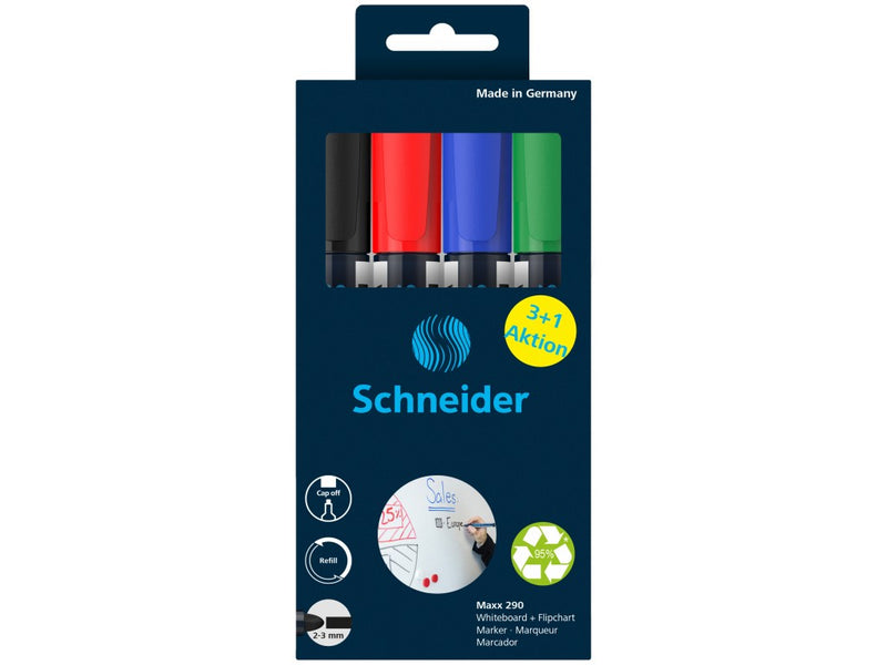 Marker whiteboard + flipchart 290 Schneider 4/set