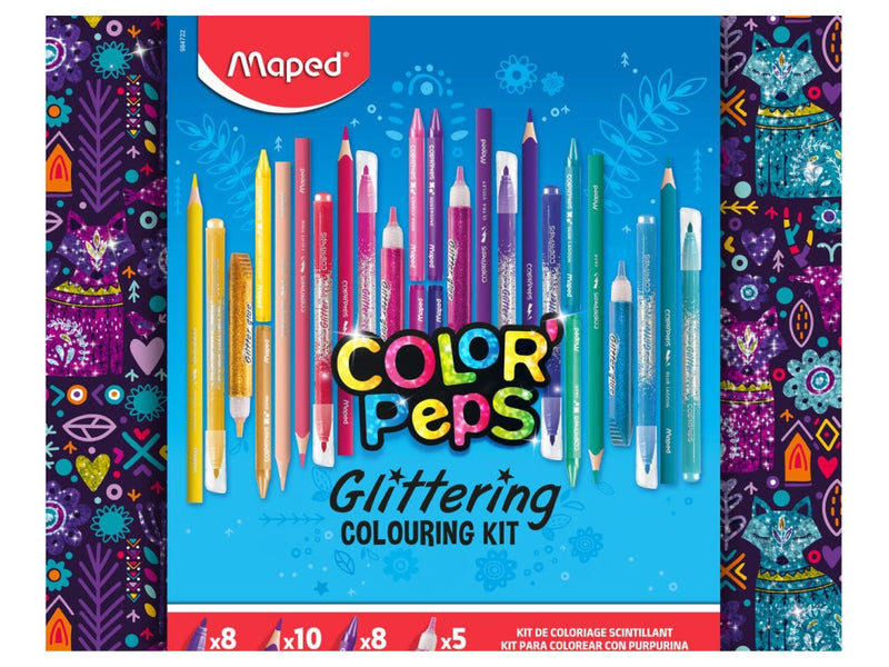 Set coloriaj Maped Glitter 31 piese