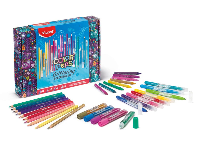 Set coloriaj Maped Glitter 31 piese