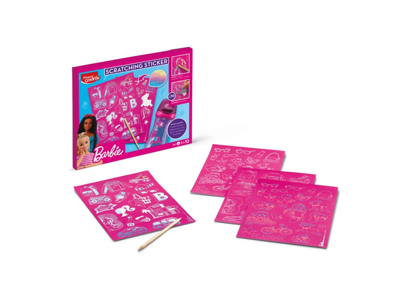 Set creativ Maped Barbie Scratch stickers